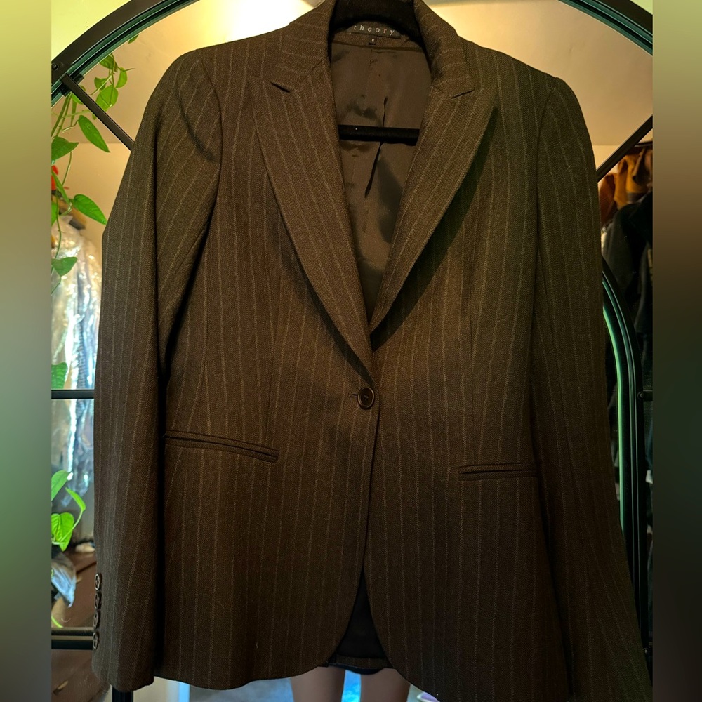 Theory Pin Stripe Blazer
